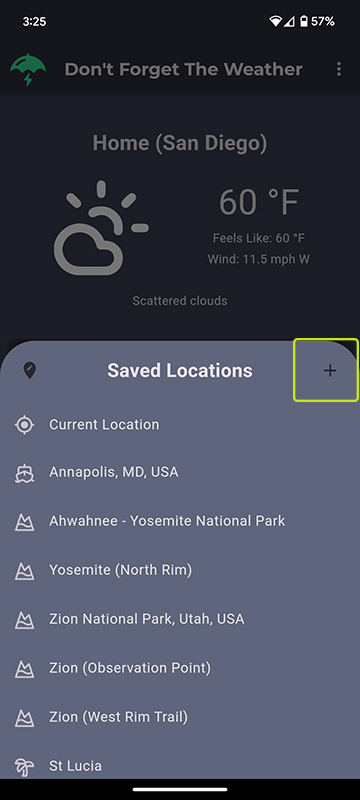 Add Location Button